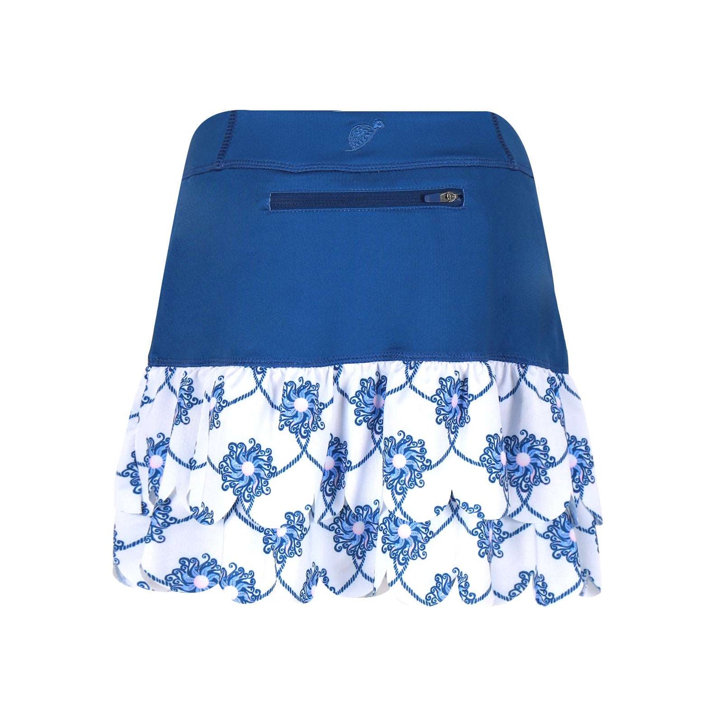 Girls Sophia Layered Hem Golf & Tennis Skort  -Del Mar White