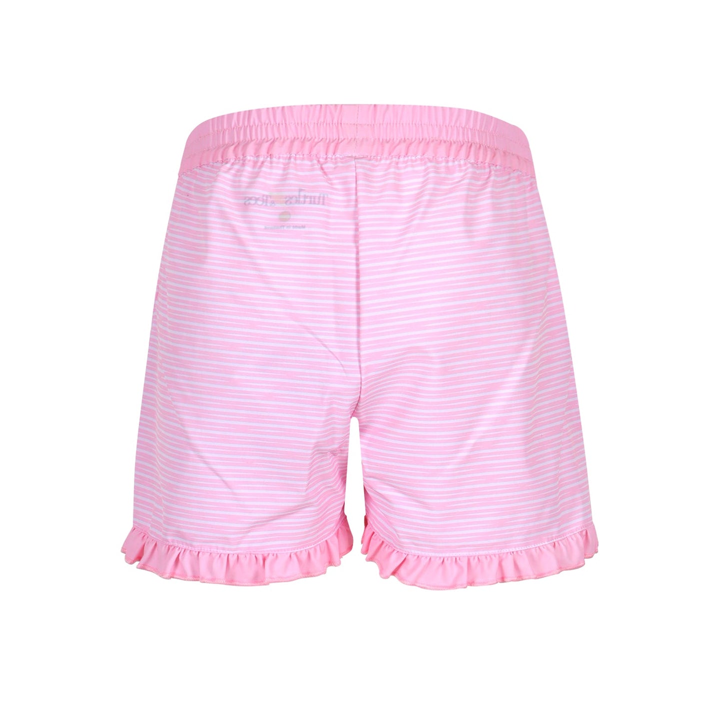Girls Sutton Ruffle Trim Woven Golf & Tennis Shorts  -Sonoma Stripe Blush