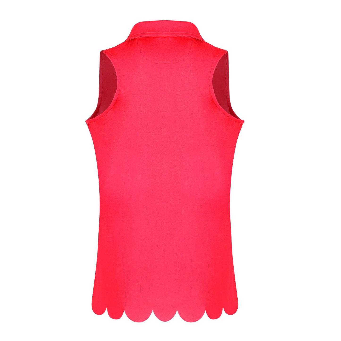 Girls Rylee Golf & Tennis Sleeveless Polo -Raspberry