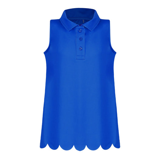 Girls Rylee Golf & Tennis Sleeveless Polo -Oasis Blue