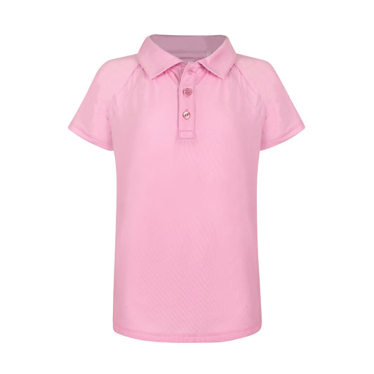 Girls Reagan Golf & Tennis Cap Sleeve Polo-Blush