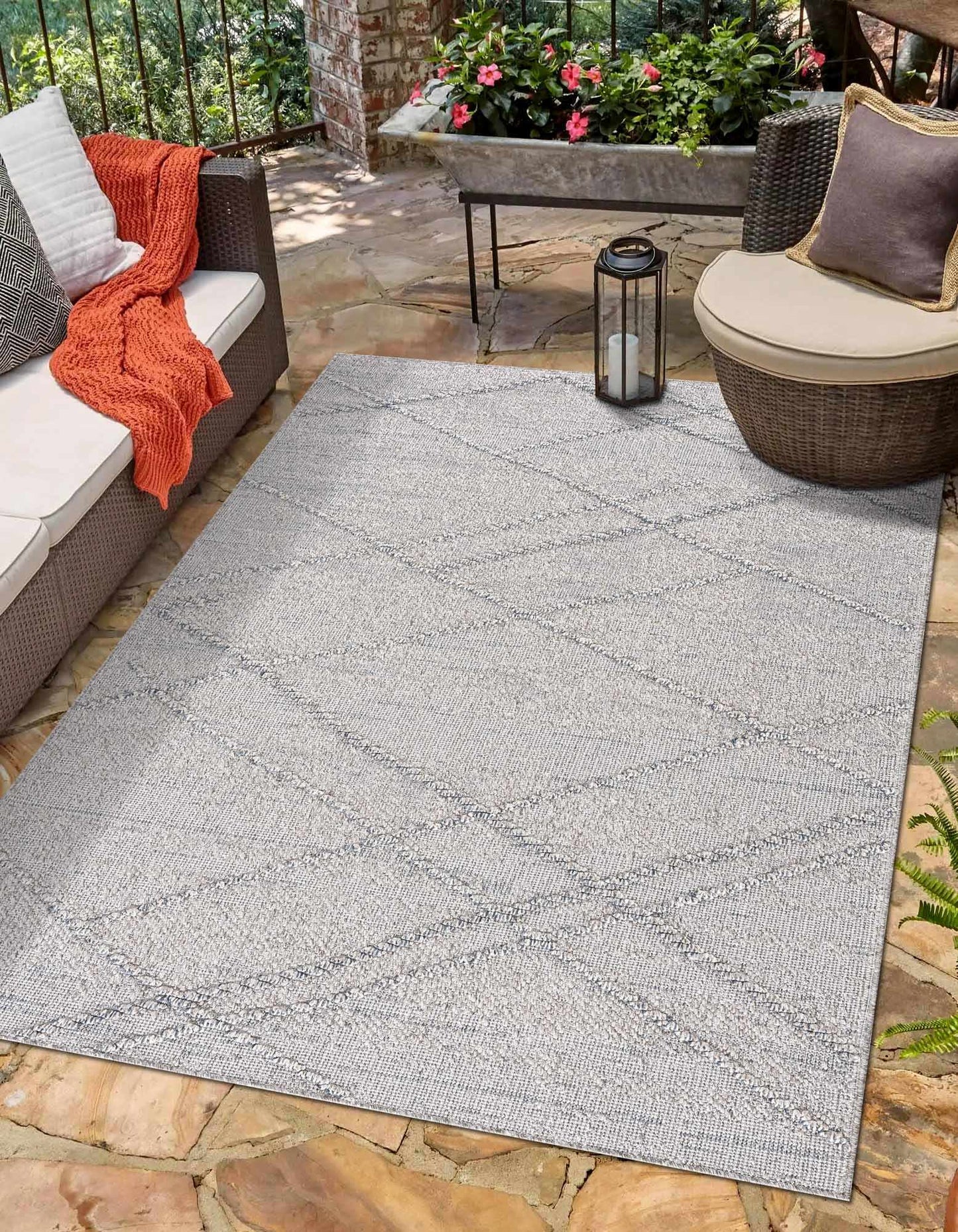 Baqer Taupe & Gray Textured Performance Rug - Clearance