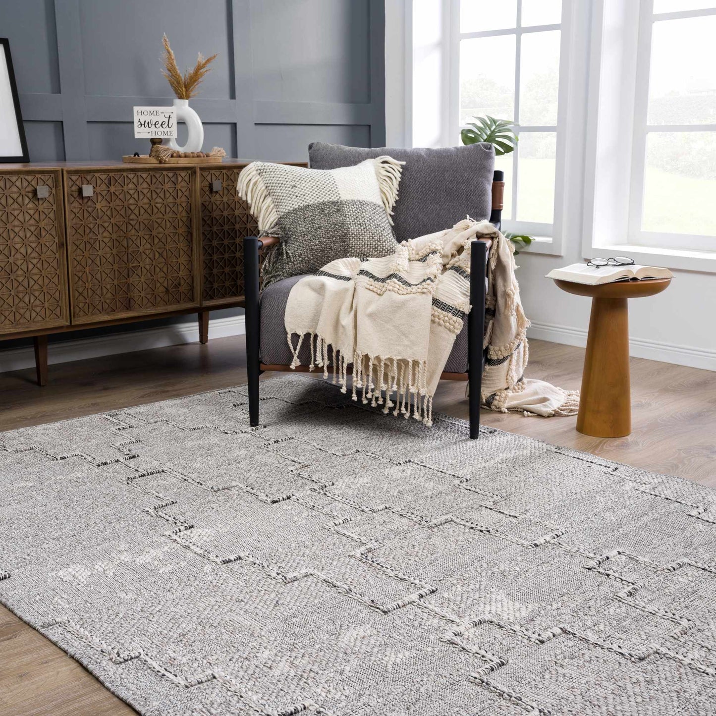 Butch Taupe Textured Performance Rug - Clearance