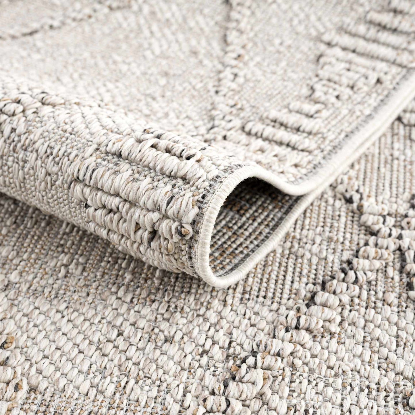 Nyla Bone Textured Small Rug - 2x3 Clearance