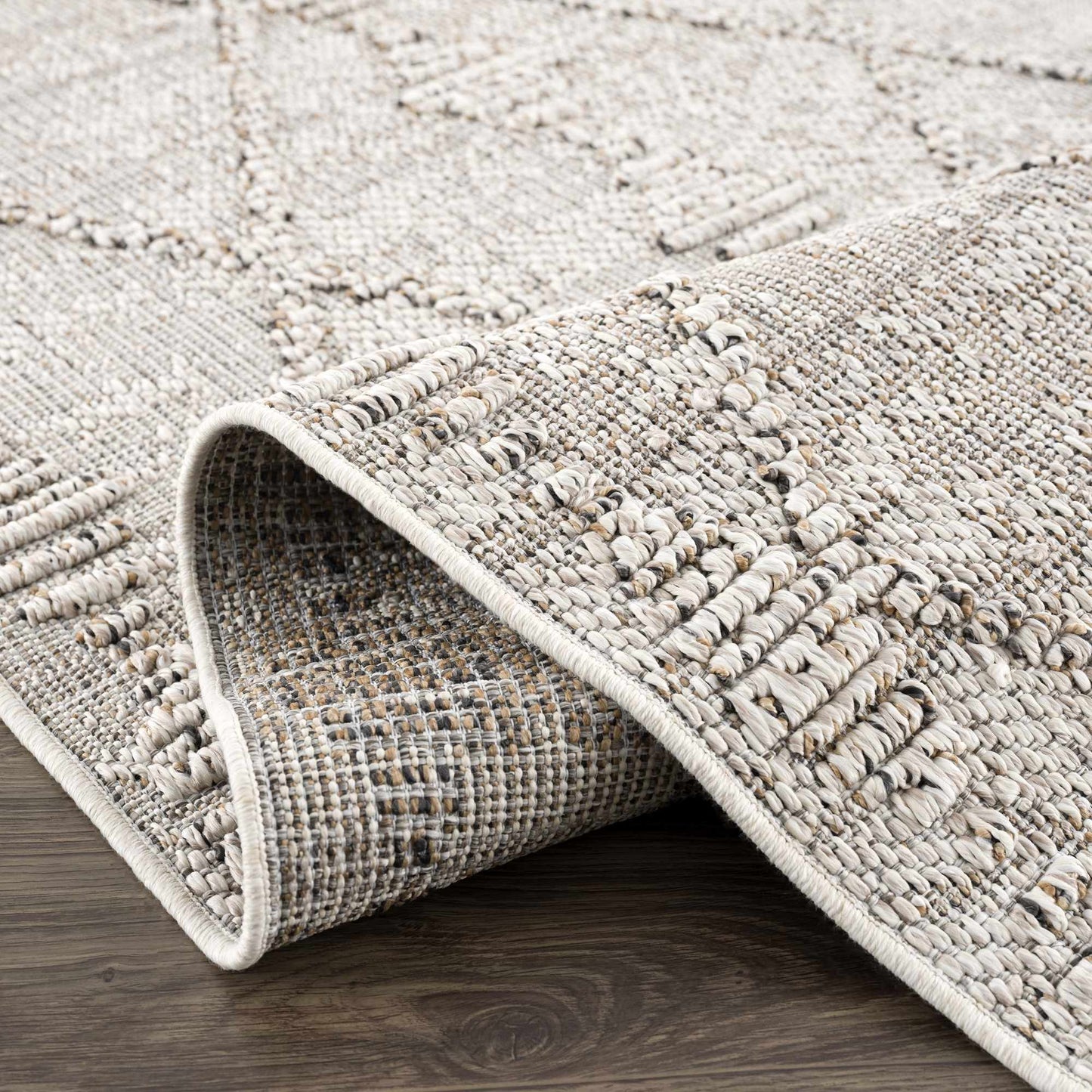 Nyla Bone Textured Small Rug - 2x3 Clearance