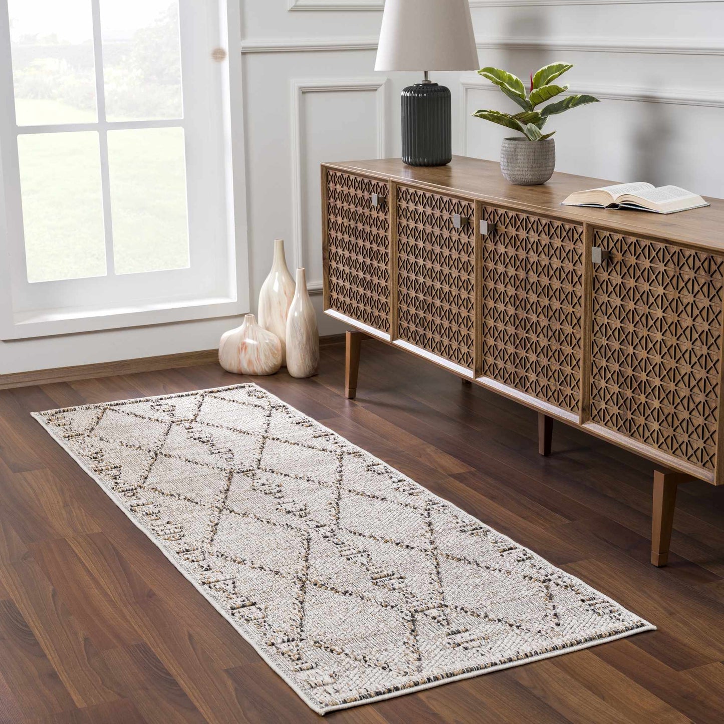 Nyla Bone Textured Small Rug - 2x3 Clearance