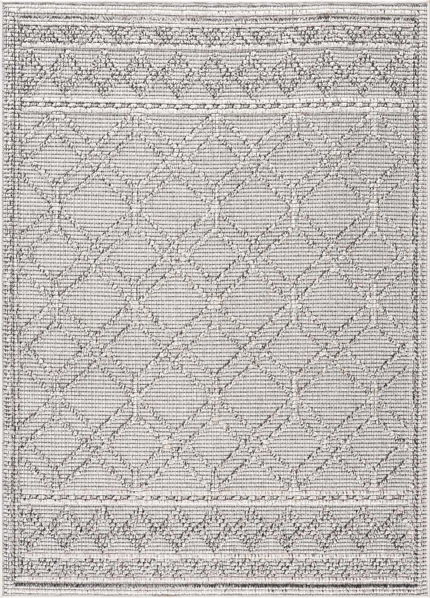 Diah Bone Textured Trellis Rug - Limited Edition