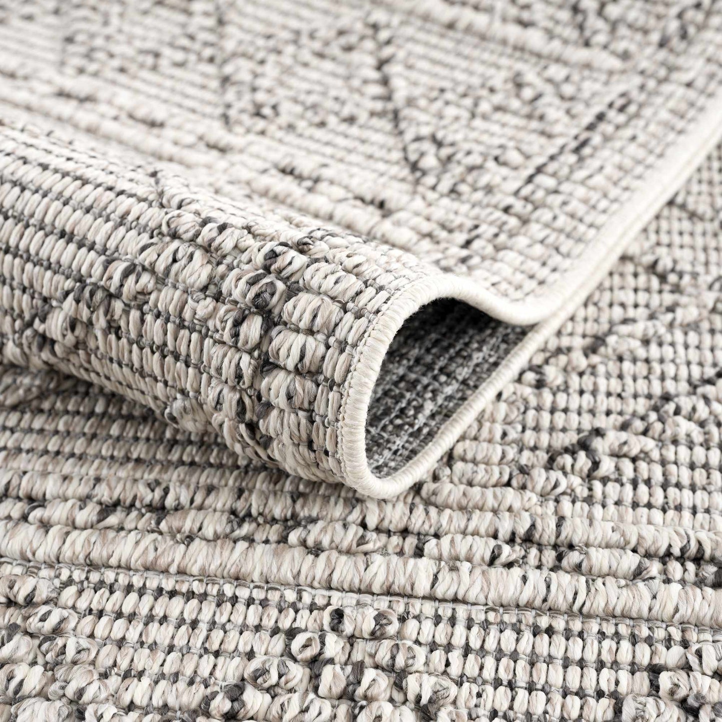 Diah Bone Textured Trellis Rug - Limited Edition