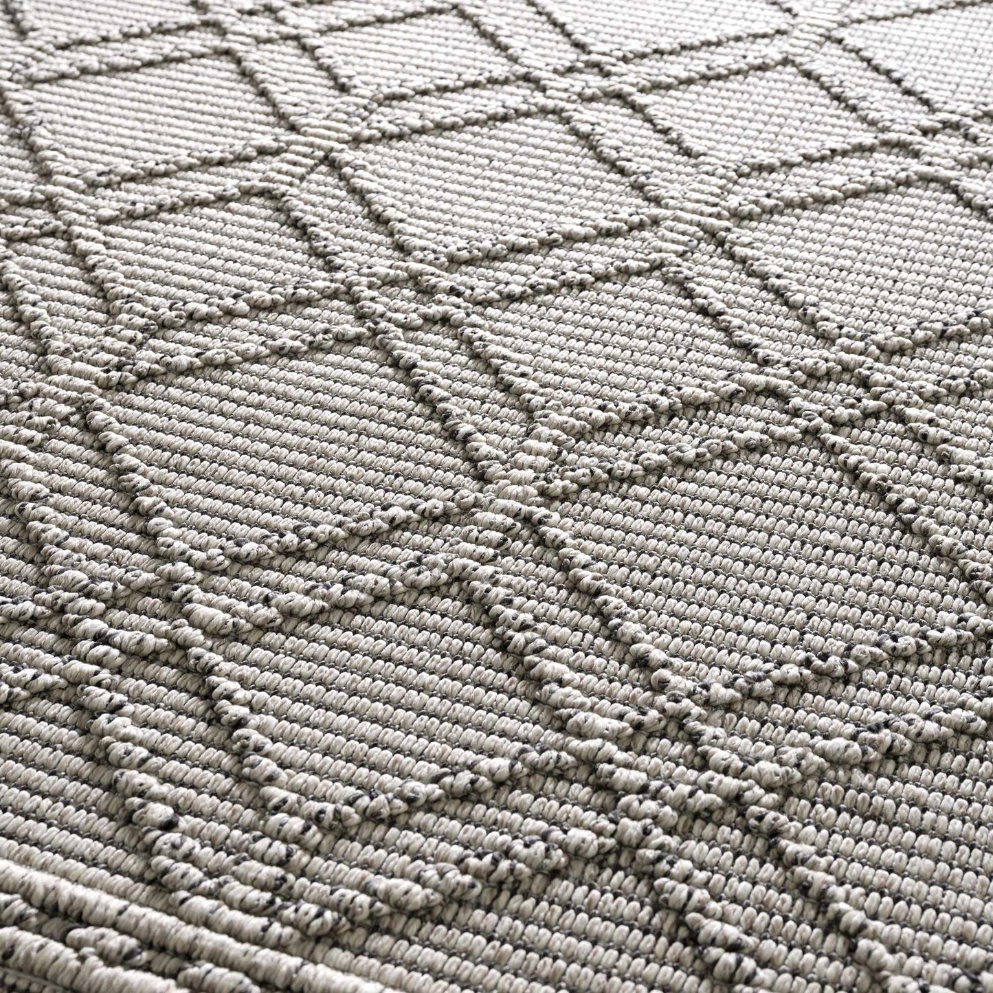 Diah Bone Textured Trellis Rug - Limited Edition