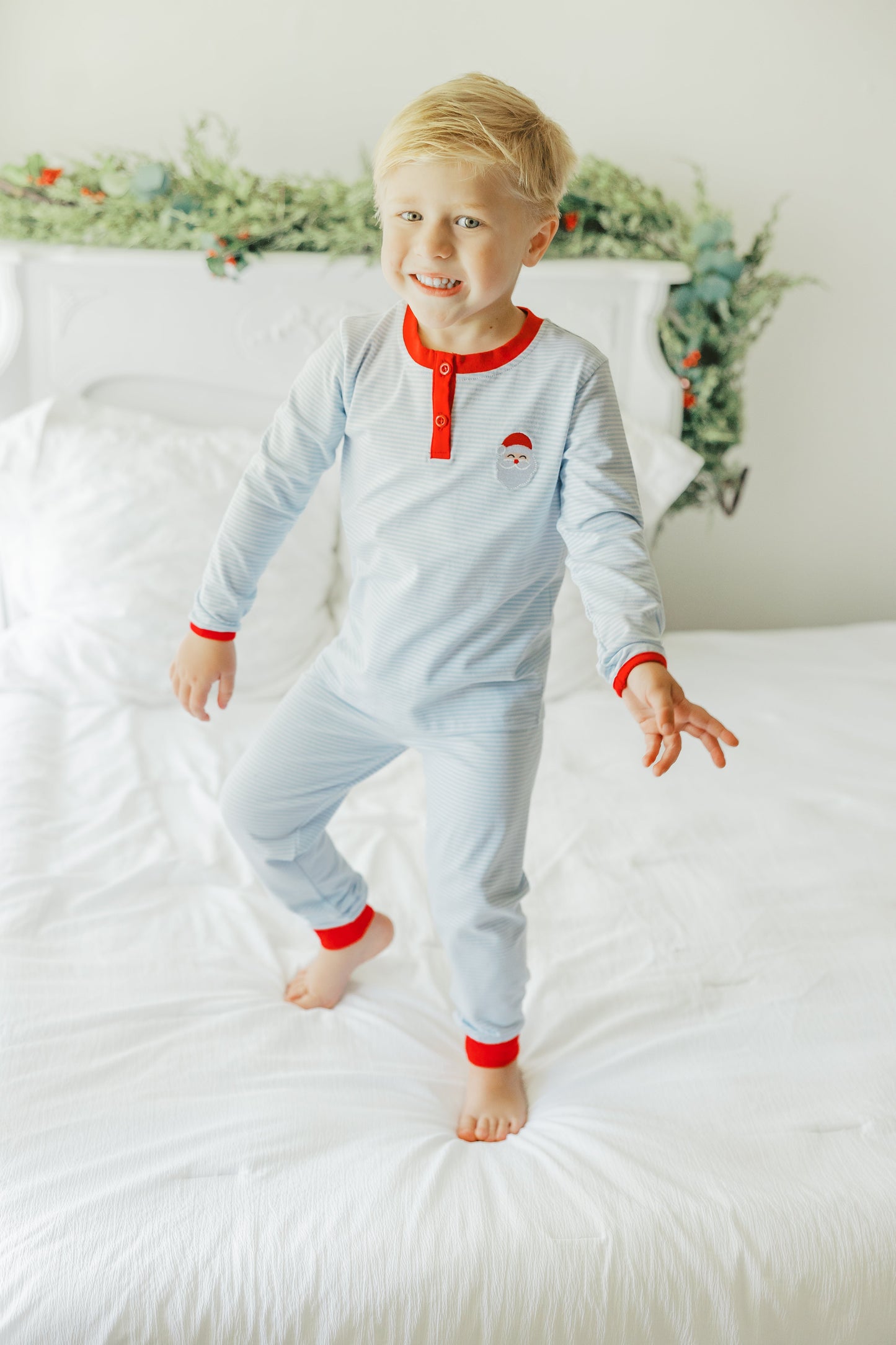 Jellybean Santa Boys Embroidery Pants Set