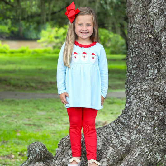 Jellybean Santa Trio Ruffle Pants Set