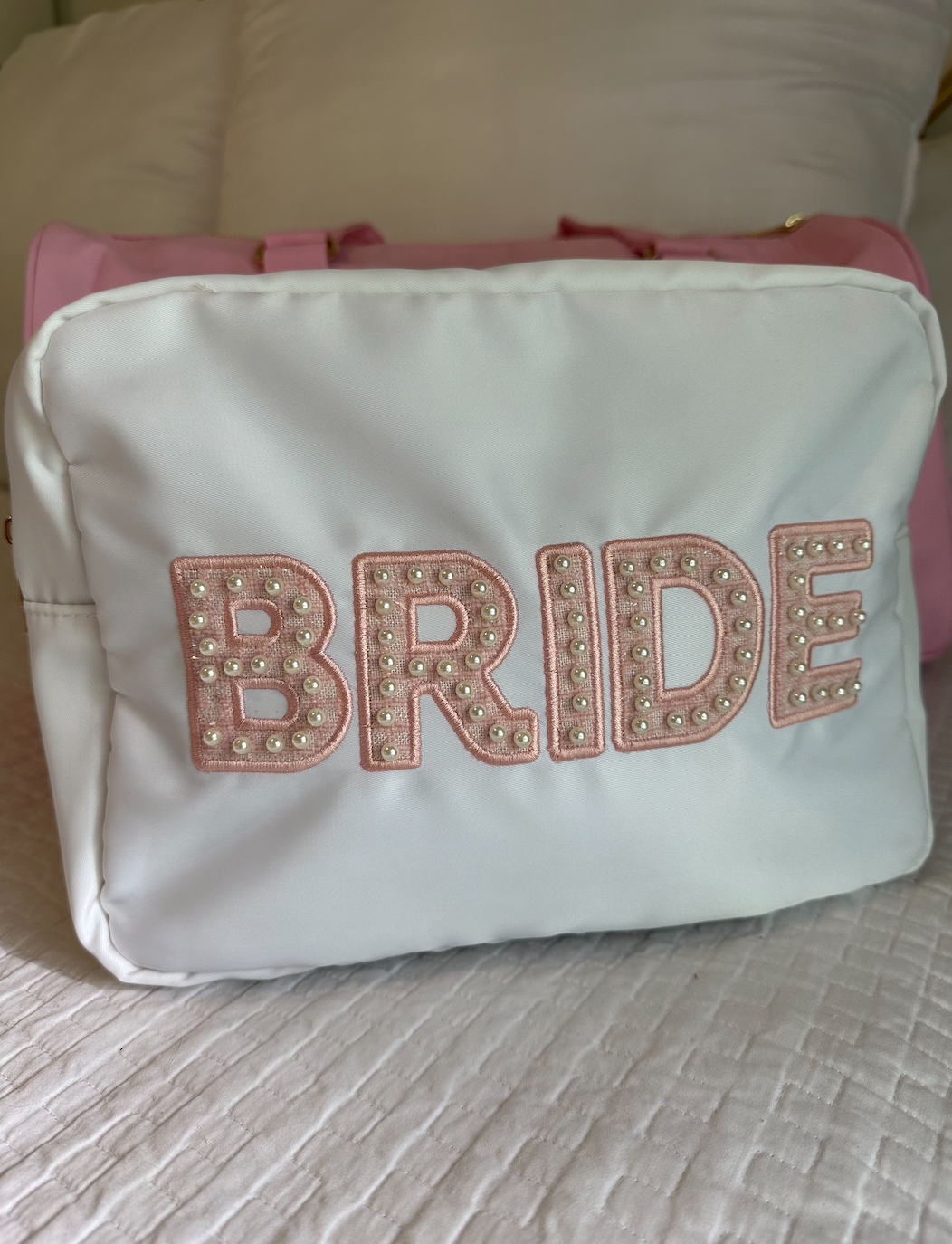 Bride XL - White with Pink Pearls