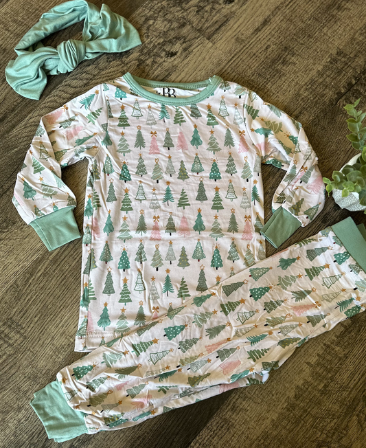 Oh Christmas Tree Bamboo Long Sleeve 2 PC Set