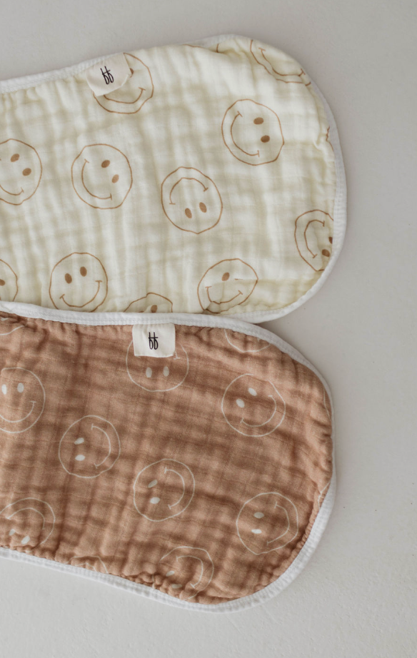 Tan Smile | Burp Cloth