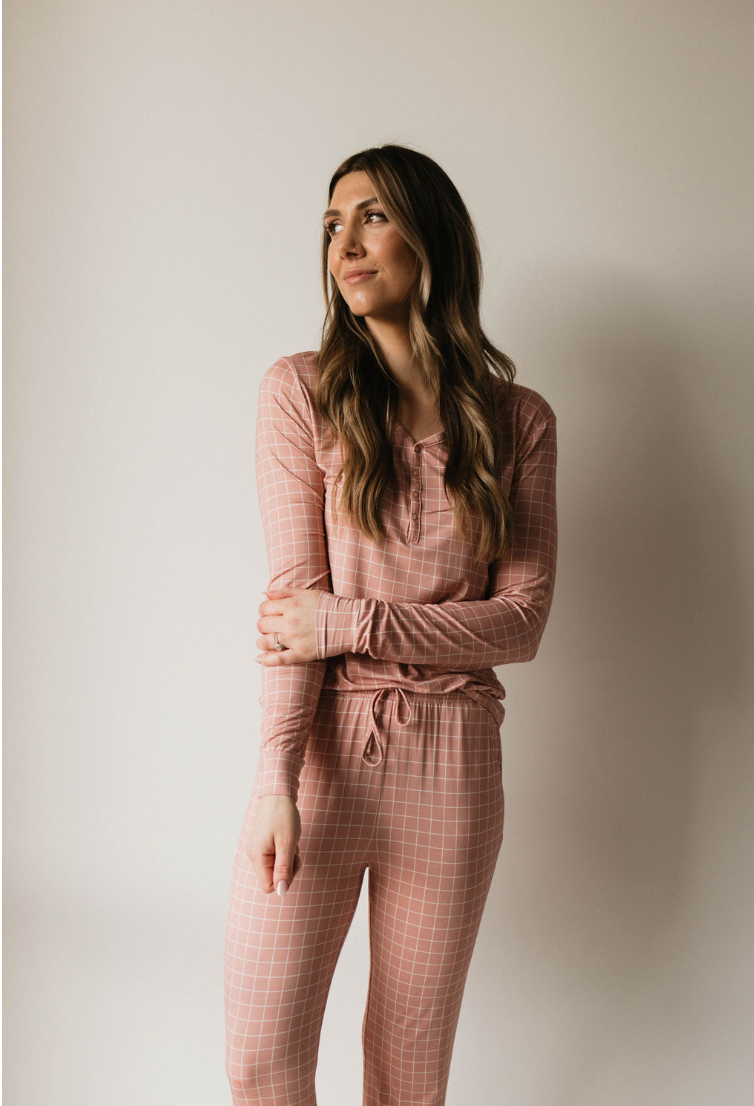 Cotton Candy Grid | Women's Bamboo Pajamas