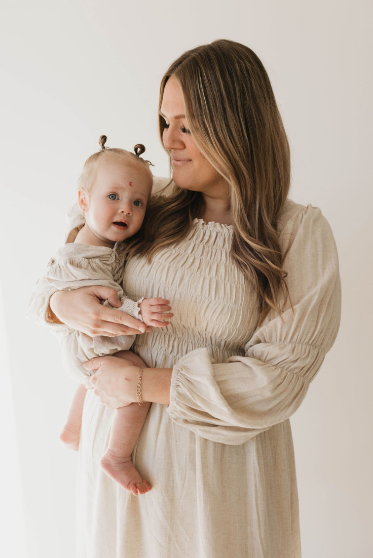 Flax | Long Sleeve Linen Romper