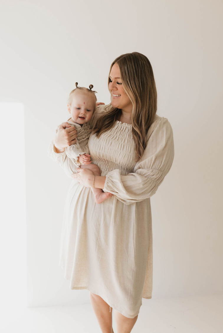 Flax | Long Sleeve Linen Romper