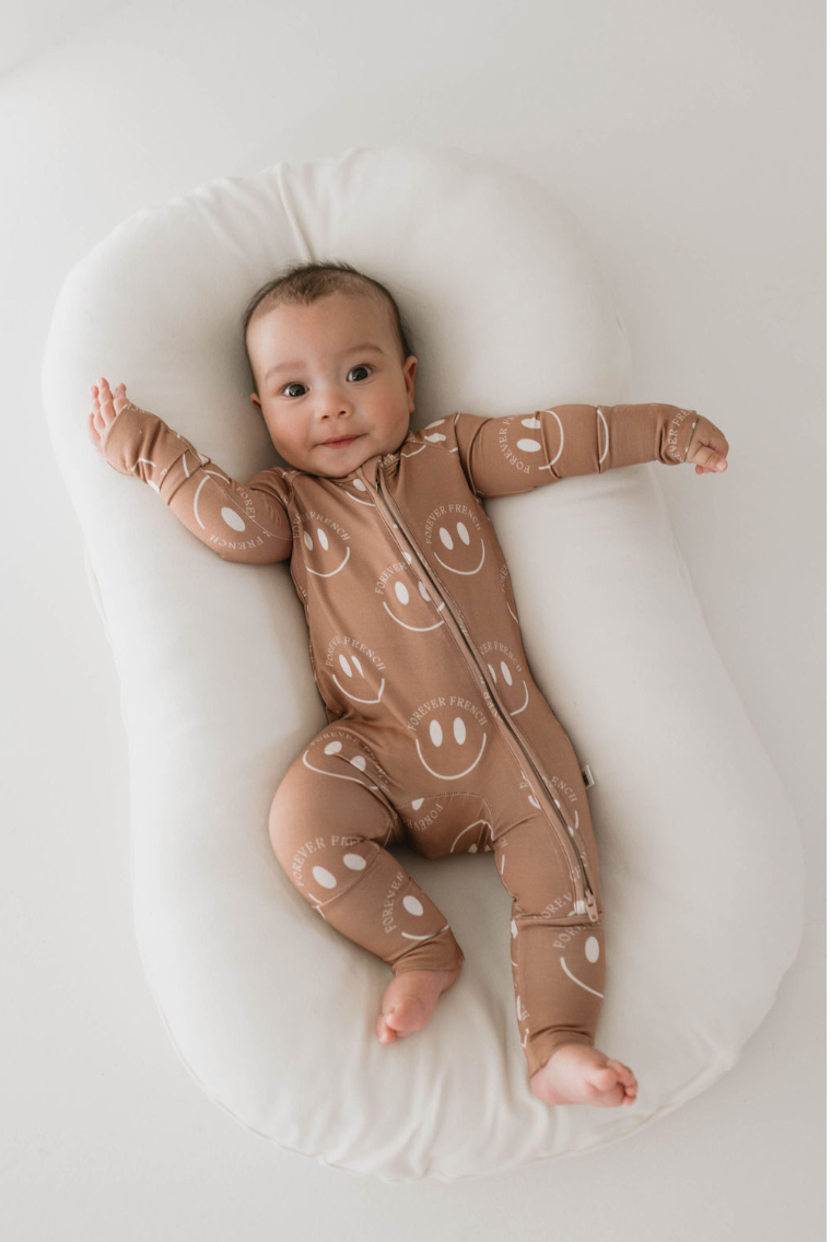 Bamboo Zip Pajamas | Desert Clay ff Smile | ff club