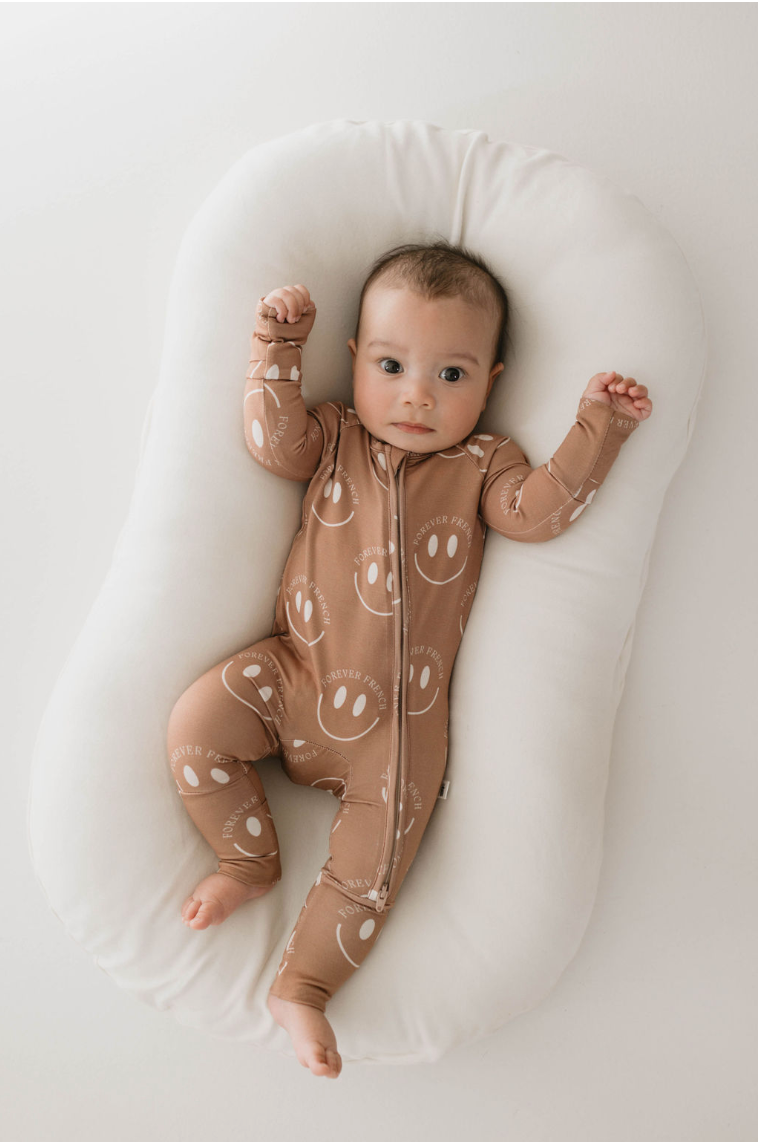 Bamboo Zip Pajamas | Desert Clay ff Smile | ff club