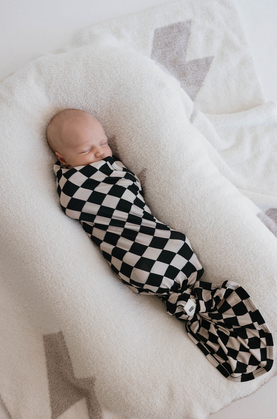 Infant Swaddle | Black Checkerboard