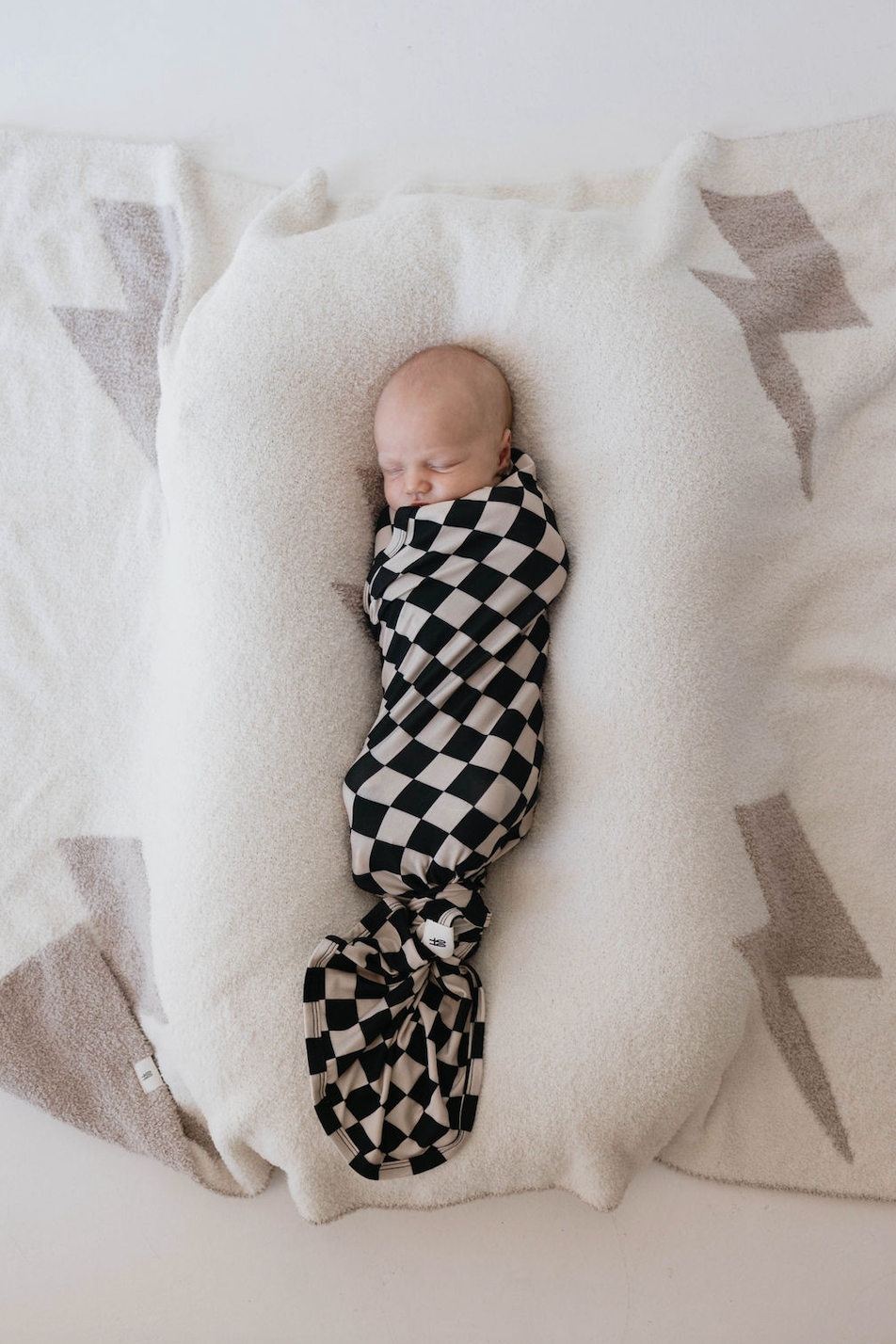 Infant Swaddle | Black Checkerboard