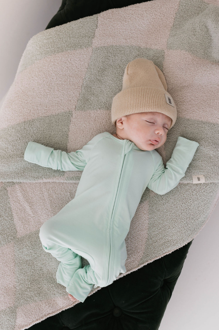 Bamboo Zip Pajamas | Mint