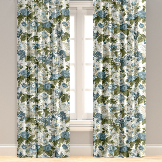 Georgia in Blue Green Drapery Panel