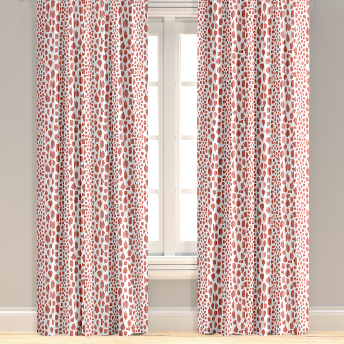 Santee Stripe in Coral Drapery Panel