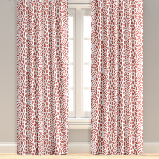 Santee Stripe in Coral Drapery Panel