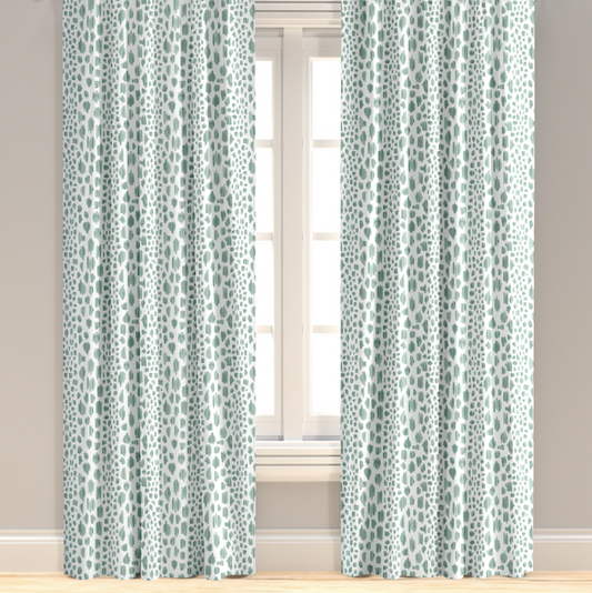 Santee Stripe in Seafoam Drapery Panel