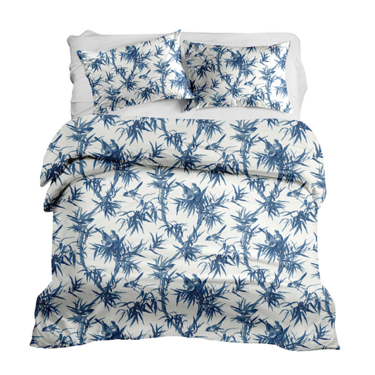 Janie in Classic Blue Duvet Cover