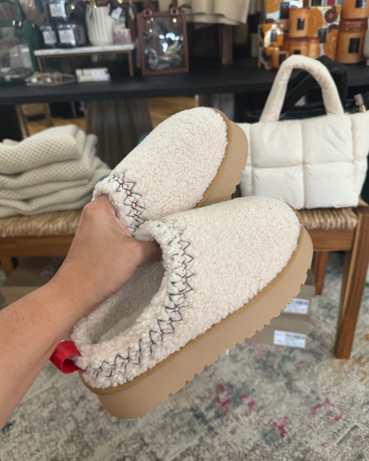 CCOCCI - Isaac Bone Platform Sherpa Slide On