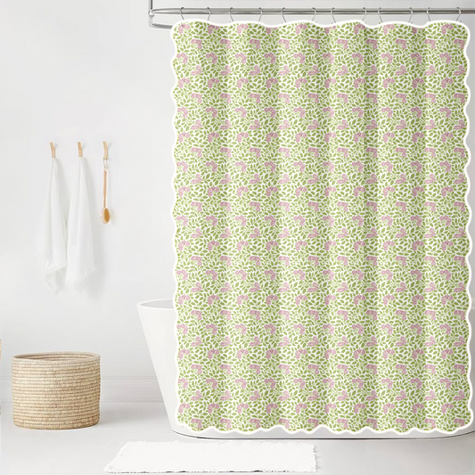 Maggie in Eloise and Ballet Scalloped Edge Shower Curtain