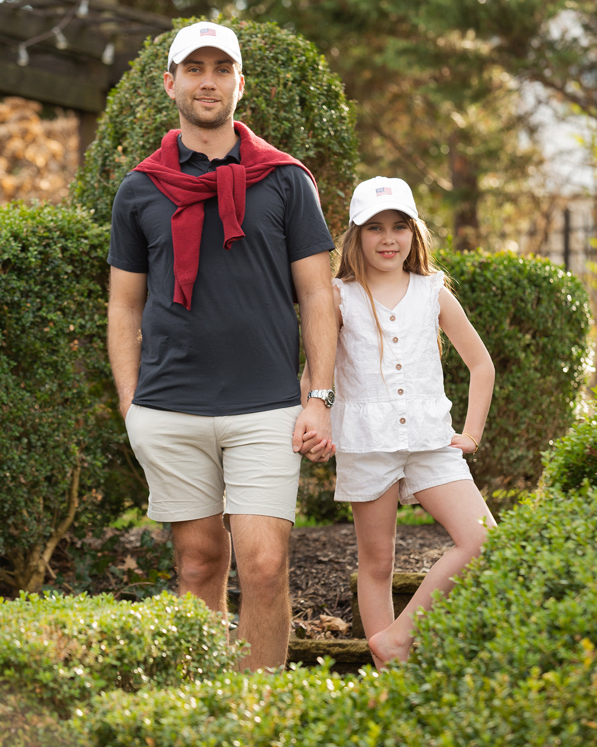 American Flag Bow Baseball Hat (Girls)