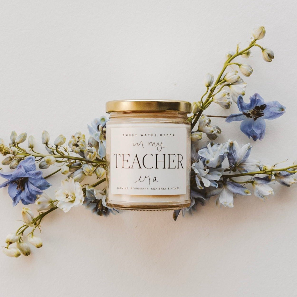 In My Teacher Era Soy Candle - Clear Jar - 9 oz (Wildflowers and Salt)