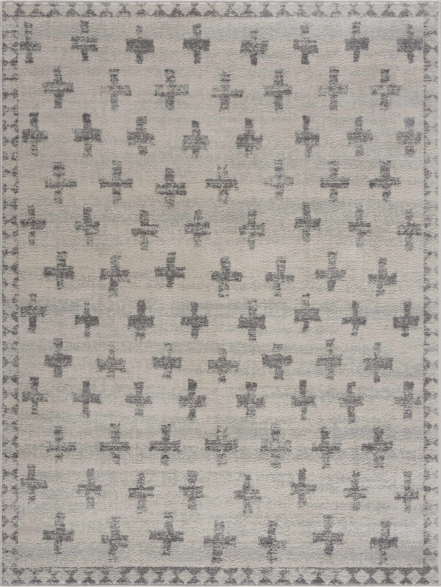 Tigris Swiss Cross Ivory&Gray Area Rug