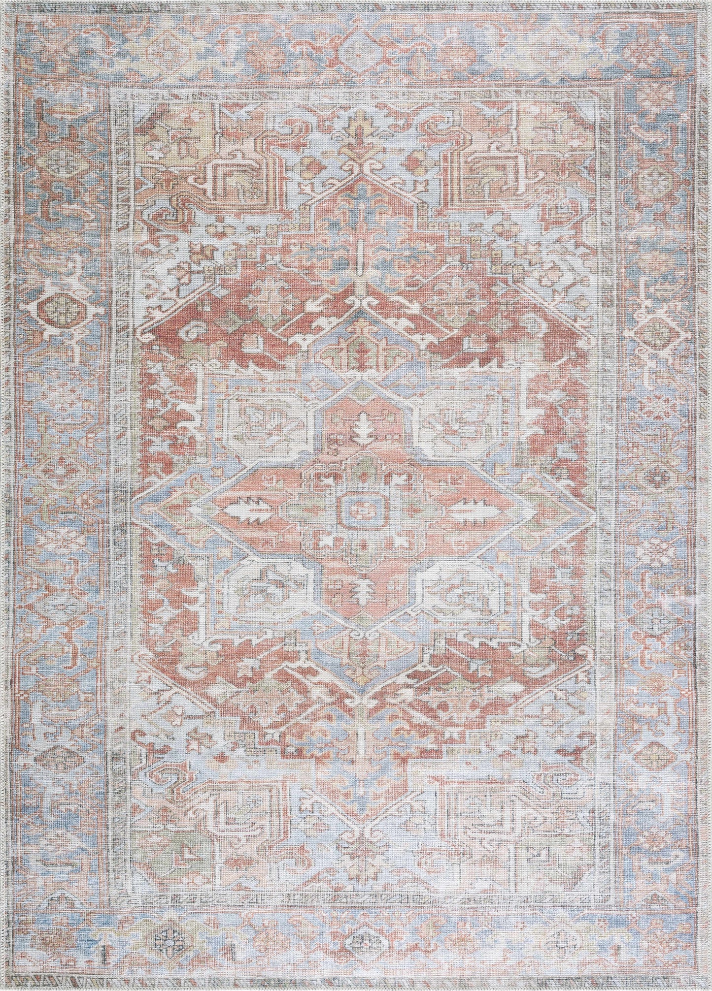 Rust Maayon Washable Rug