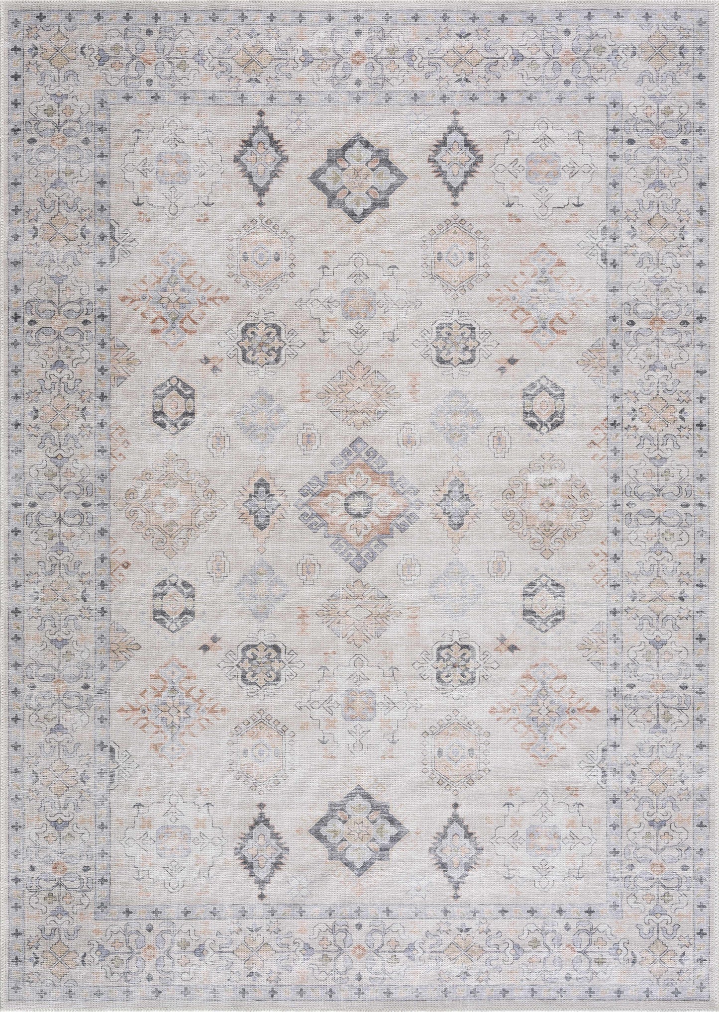 Beige Beckett Vintage Washable Area Rug