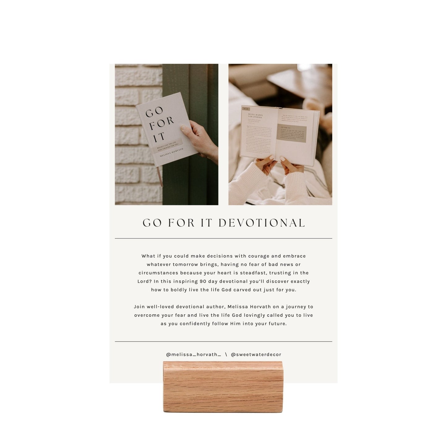 Go For It Devotional Shelf Talker + Block