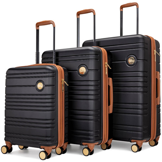 Brickell 3 Piece Expandable Retro Luggage Set