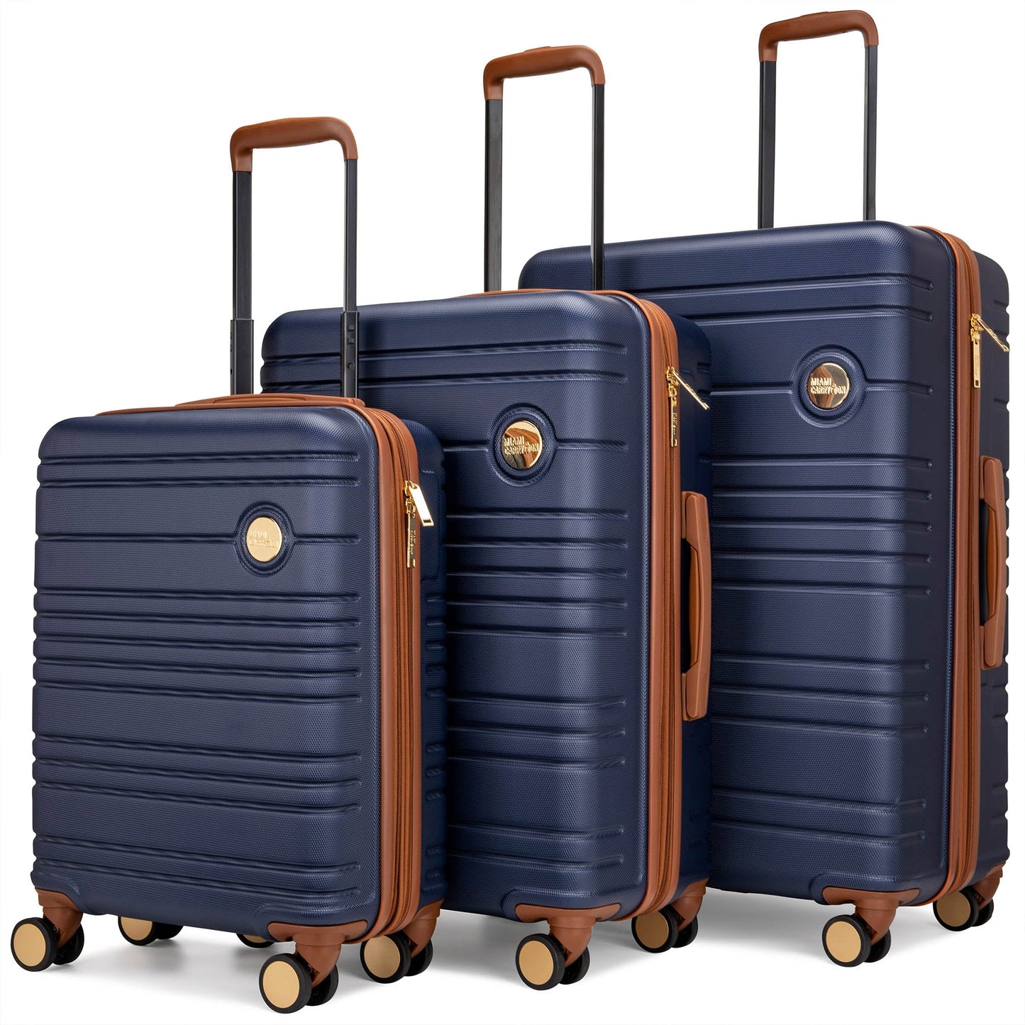 Brickell 3 Piece Expandable Retro Luggage Set