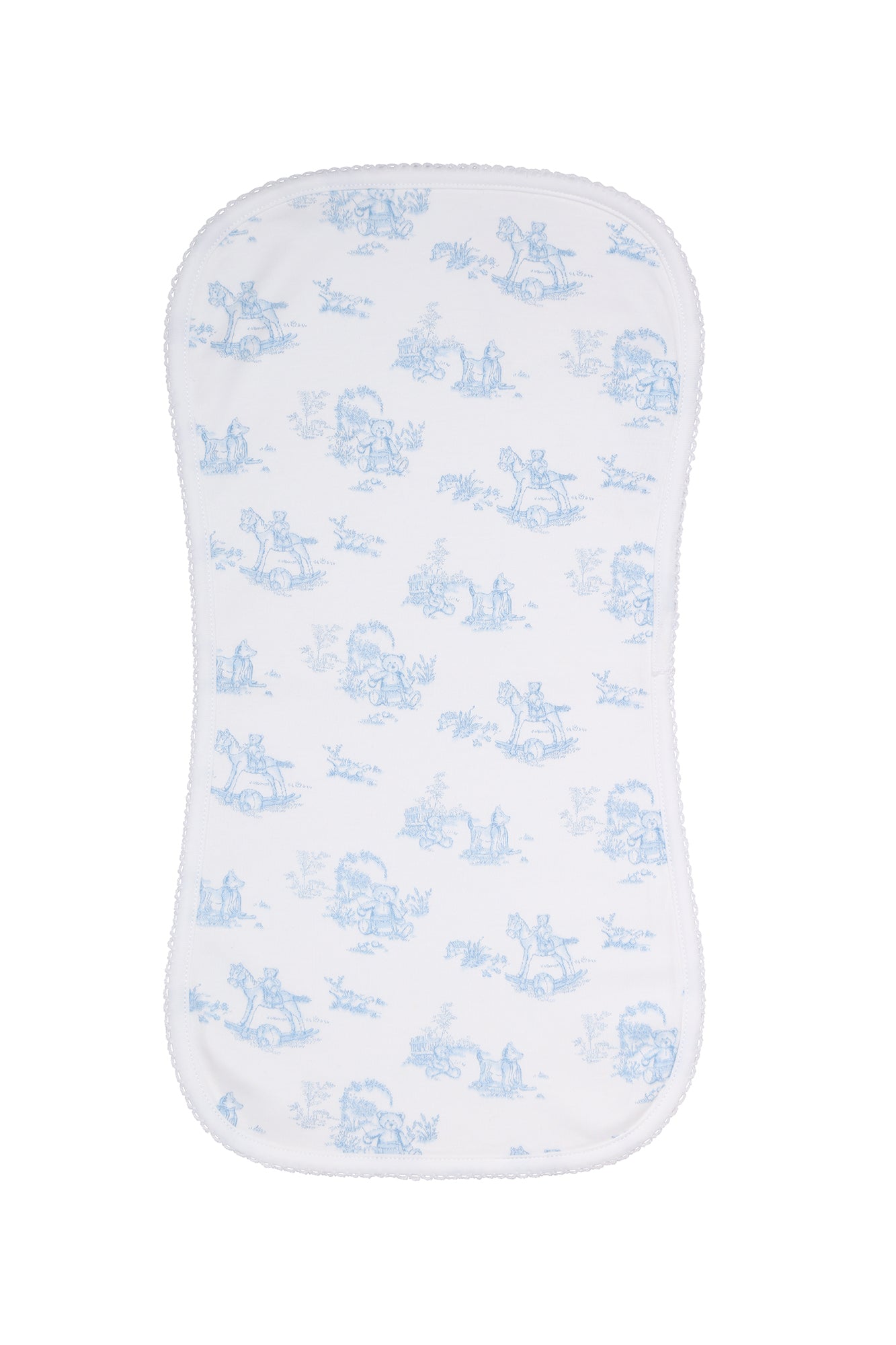 Blue Toile Burp Cloth