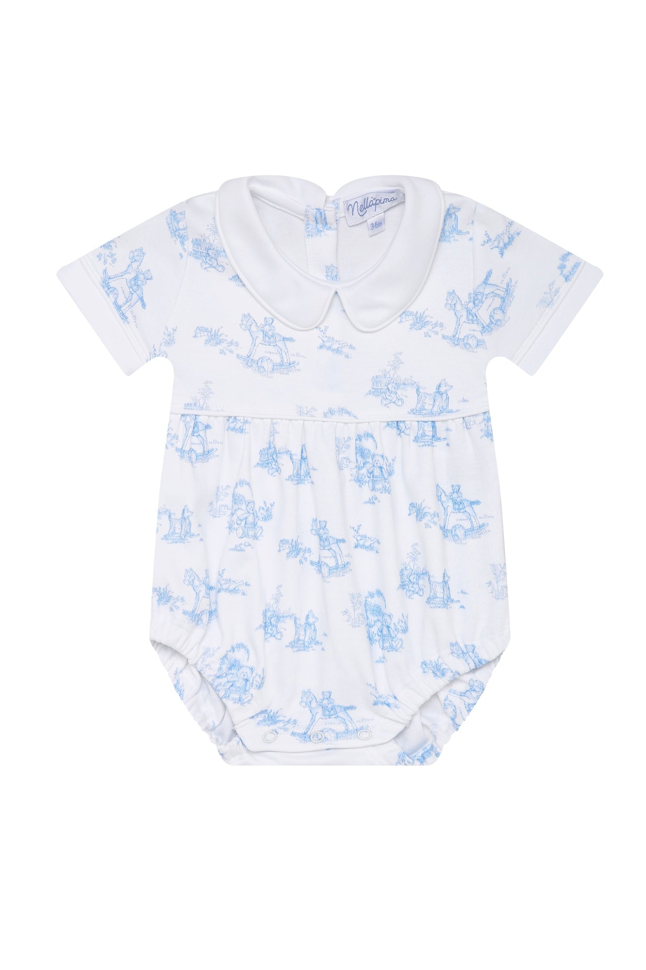 Blue Toile Baby Bubble