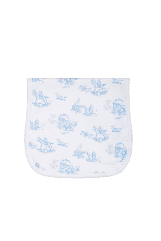 Blue Toile Burp Cloth