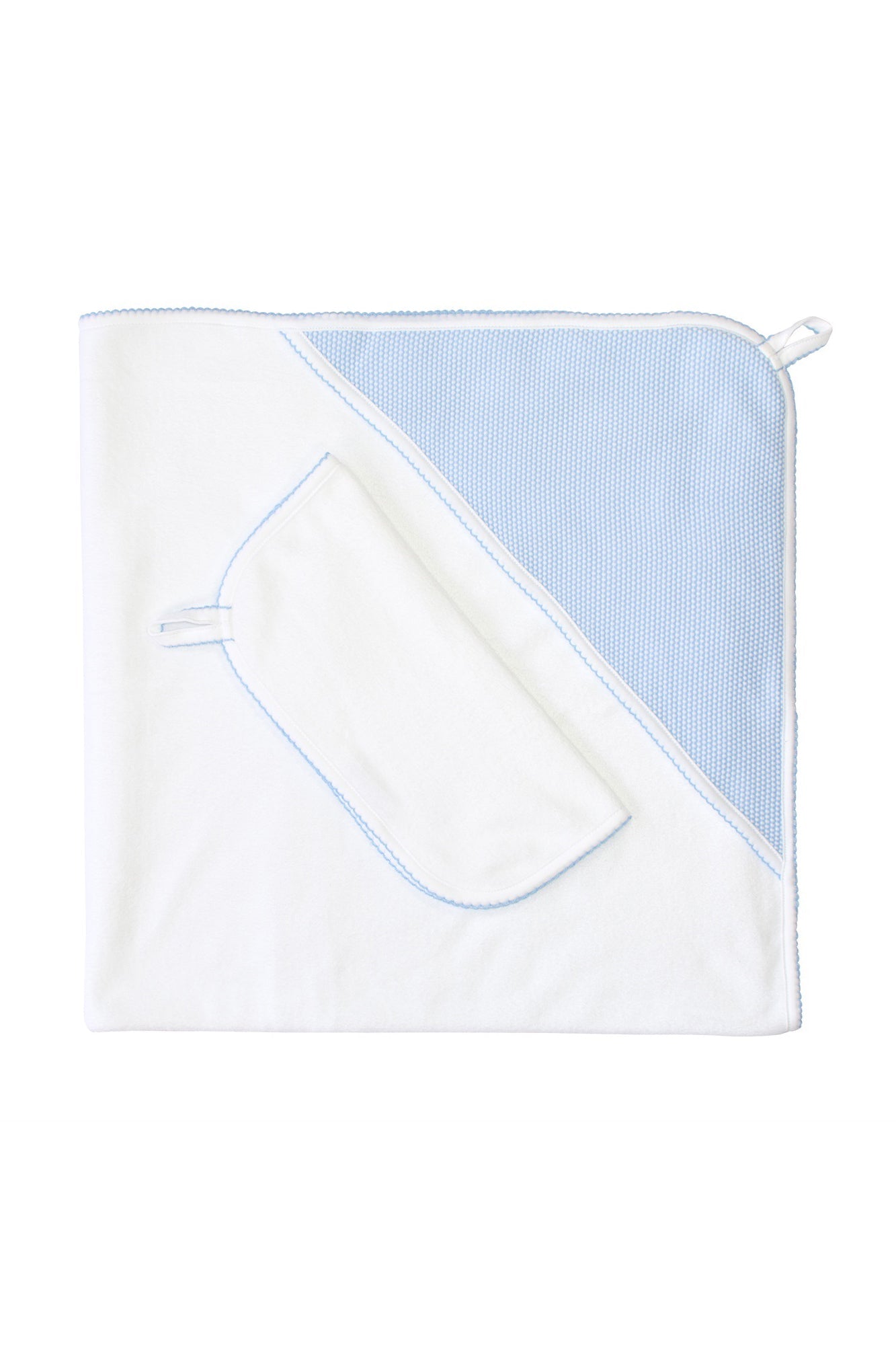 Bubble Hooded Towel - Blue