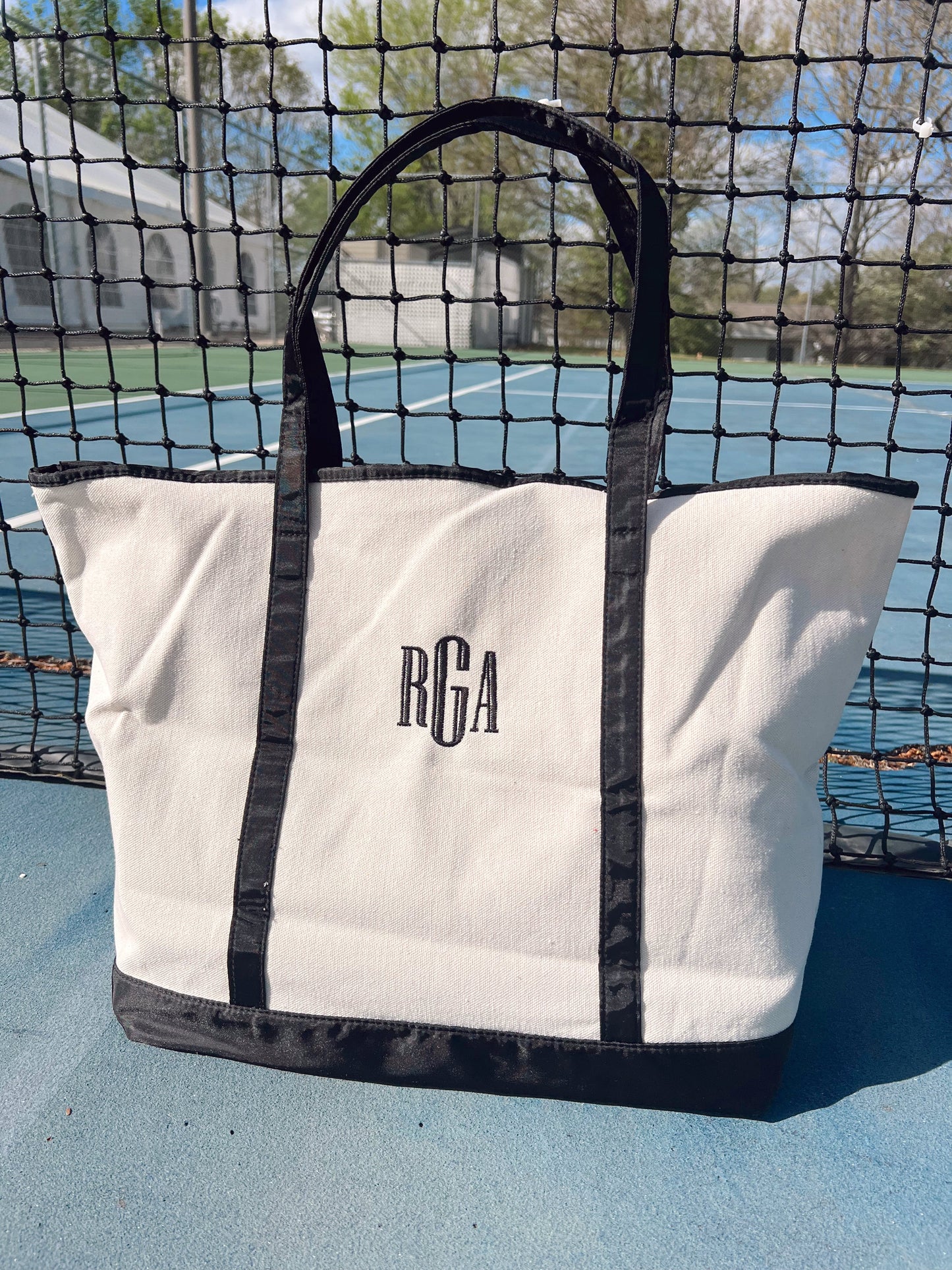 Canvas Boat Tote - Embroidered