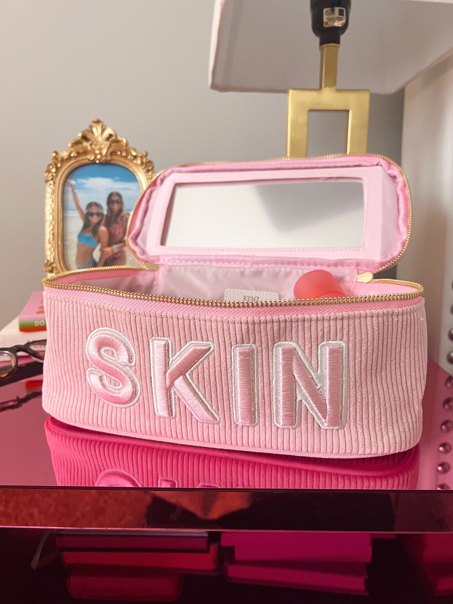 Skin - Pink Corduroy Open Top