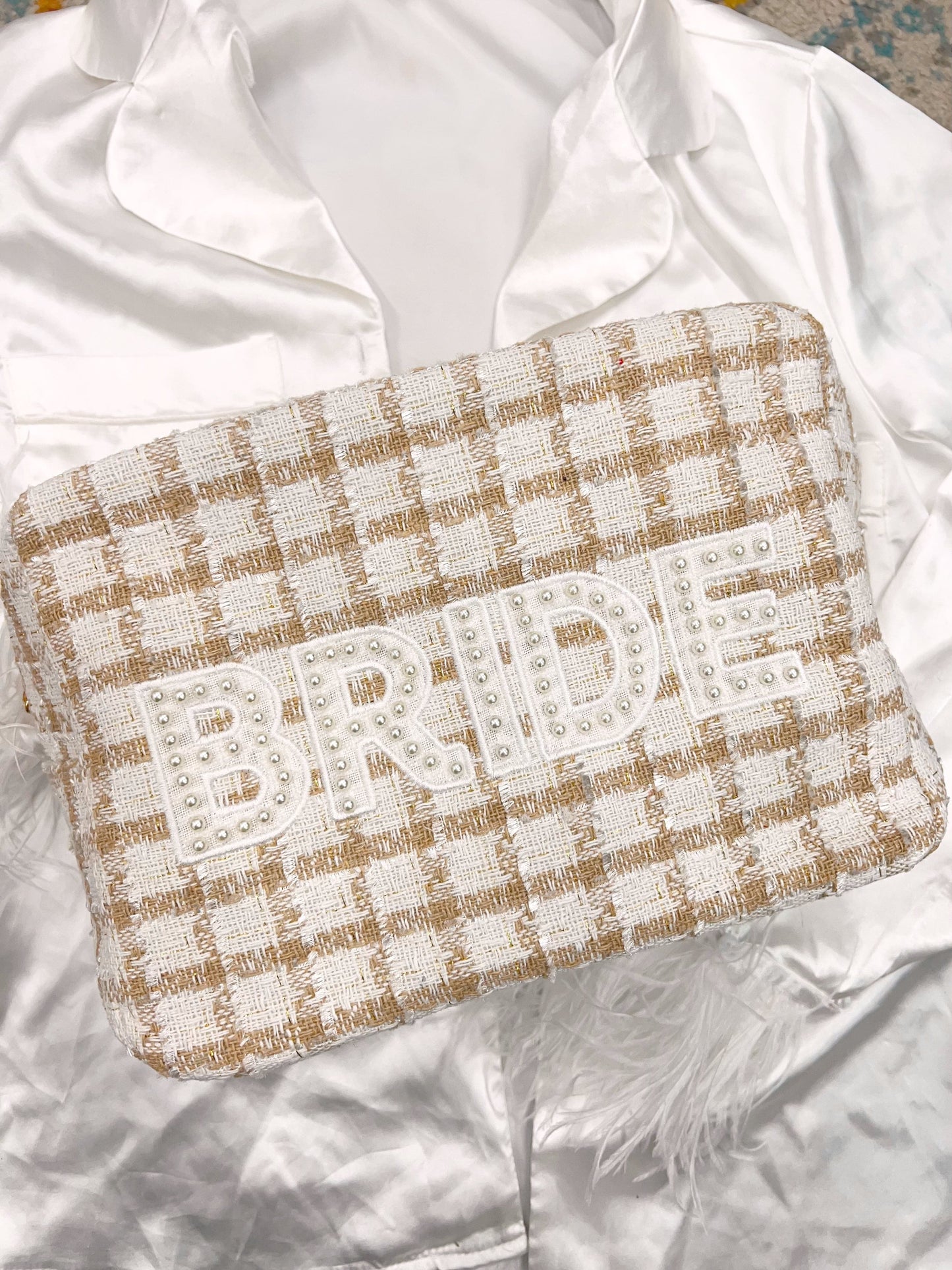 Bride Pearl XL - Beige Plaid