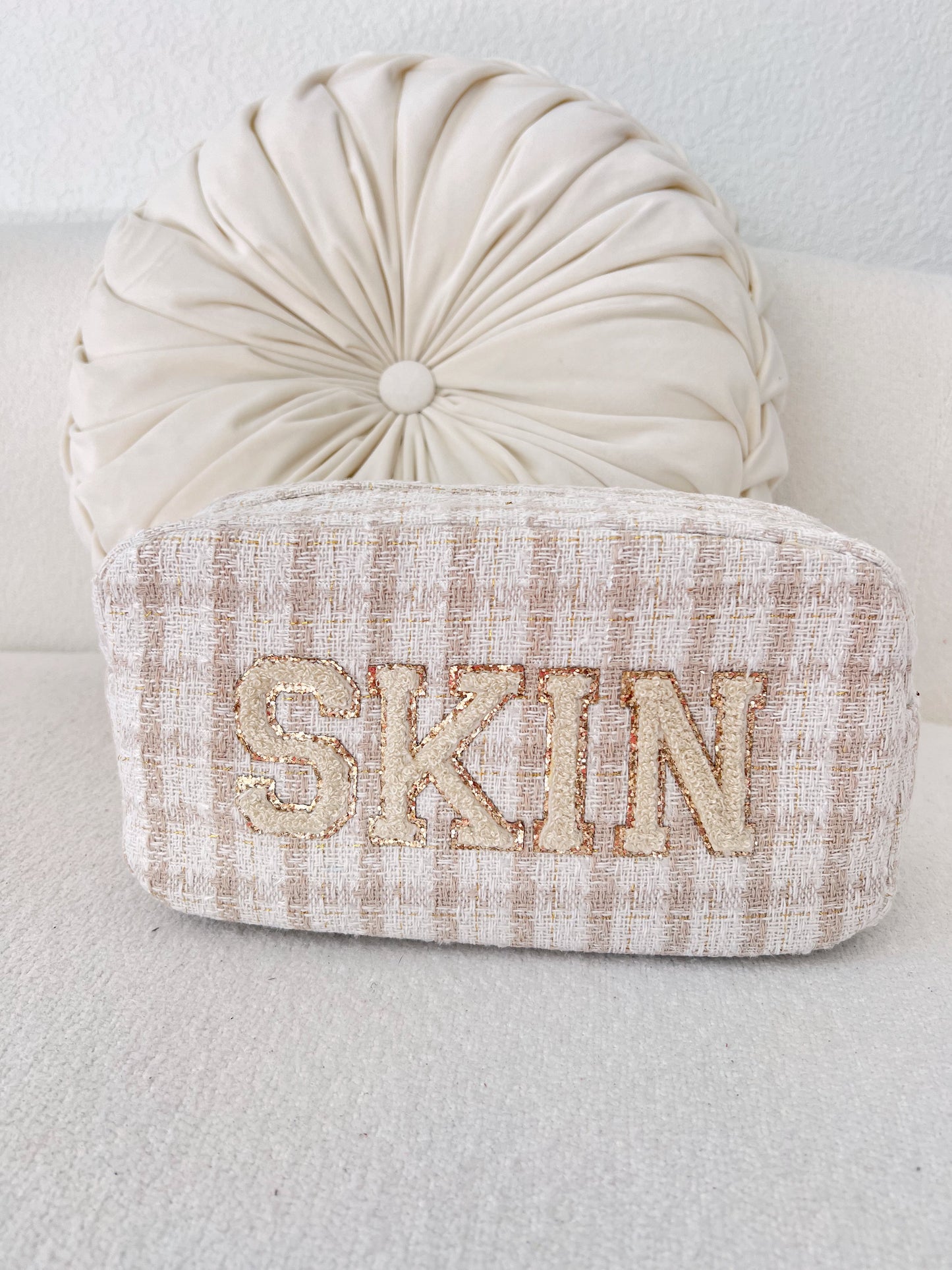 Skin Large Bag - Beige Plaid