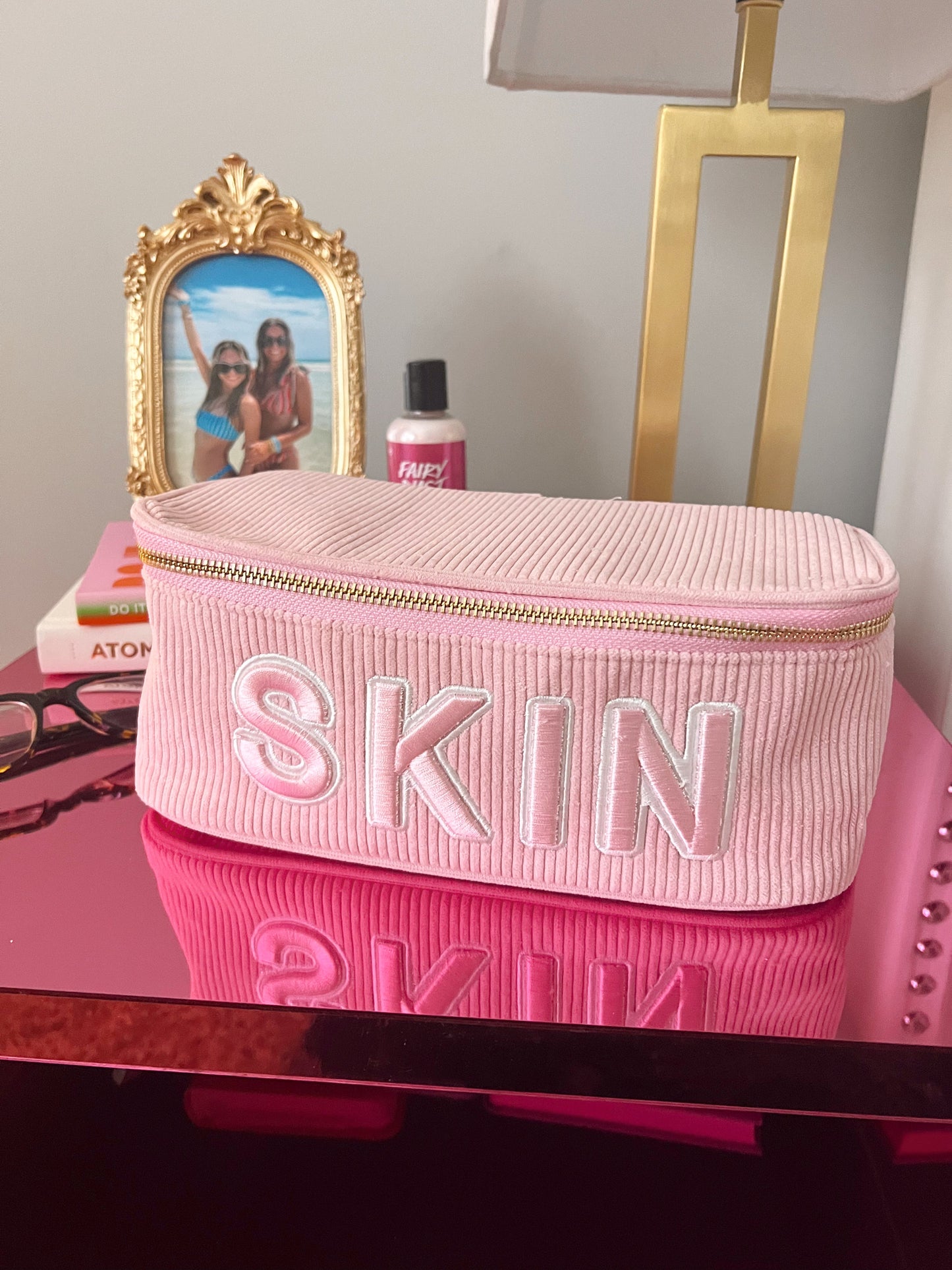 Skin - Pink Corduroy Open Top